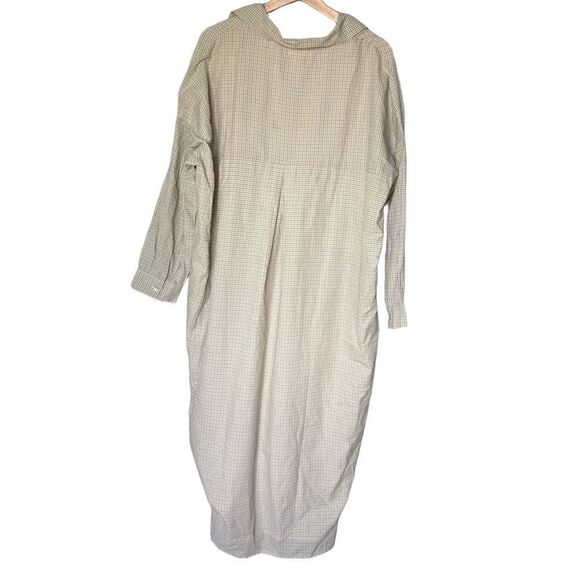 LAUDE THE LABEL Shirt Tunic Dress L/XL Checkered Organic Sustainable Lagenlook - Picture 2 of 5
